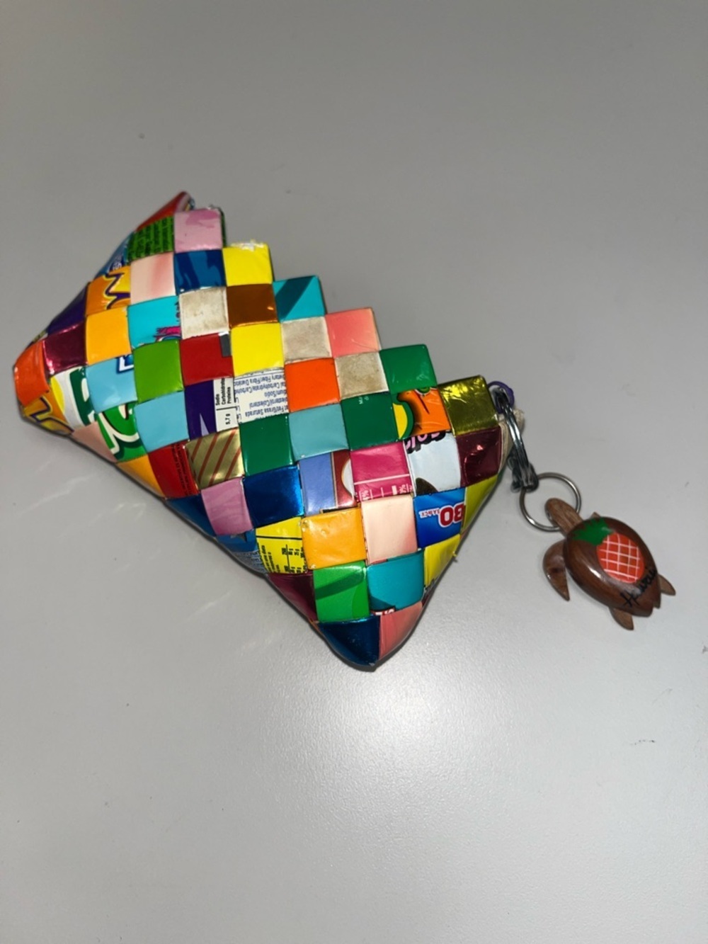 Source Unknown Multicolor Woven Mini Bag with Turtle Charm